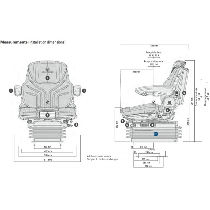 Grammer Maximo Comfort Plus Seat - Image 3